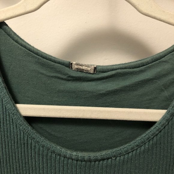 MONROW Rib Midi Dress | Green | Medium - Picture 6 of 7